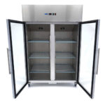 Maxima Frižider 1400L (6 Podesivih 2/1GN Polica | Staklena Vrata | Inox) garancija