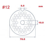 Messar Rešetka/Šajbna za mlevenje mesa #12(#10)/6mm nerđajući čelik