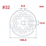Messar Rešetka/Šajbna za mlevenje mesa D2 #32/4.5mm komercijalni