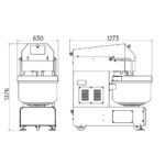Matas Makina Spiralni mikser SM 60 35kg komercijalni